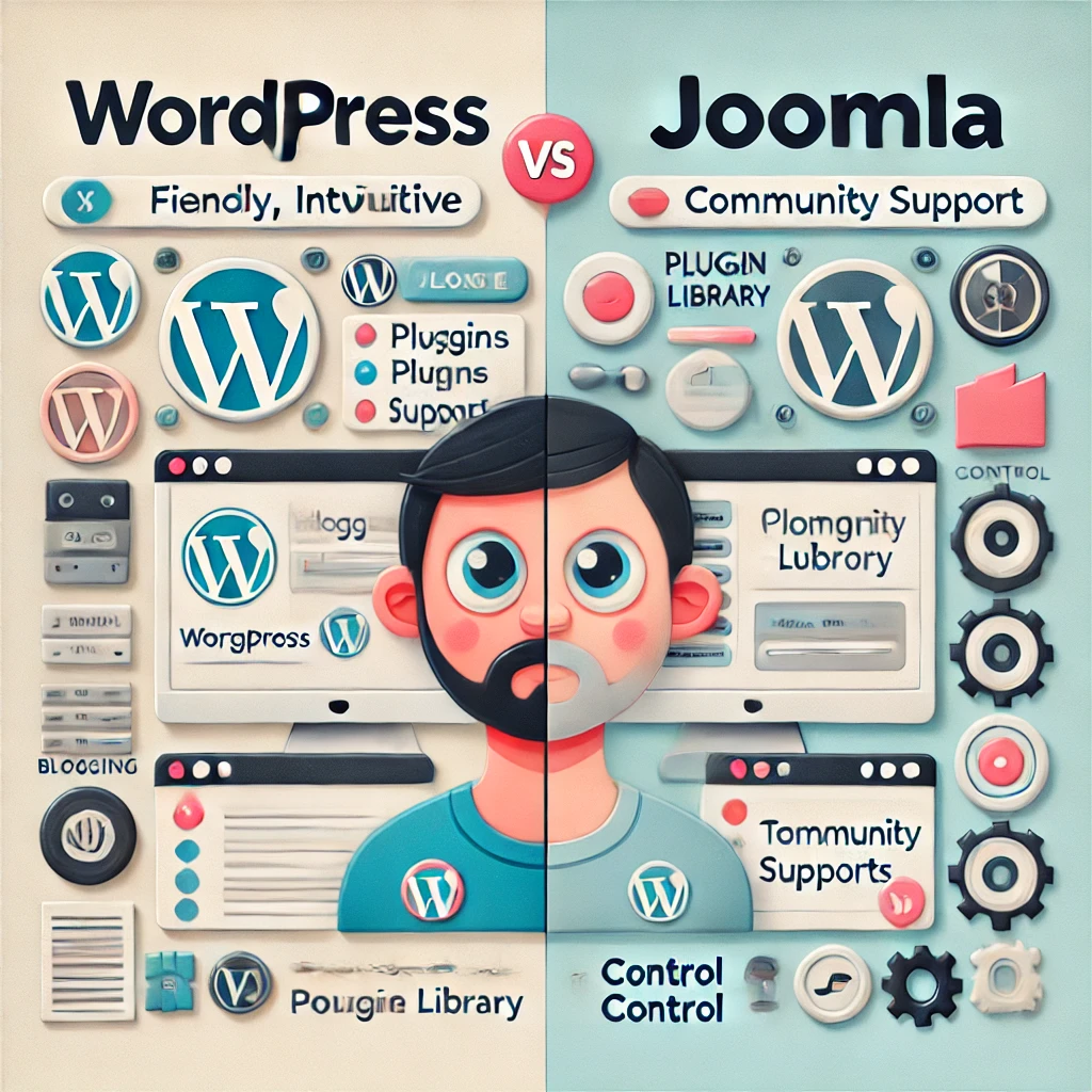 Rozdíl mezi WordPressem a Joomlou