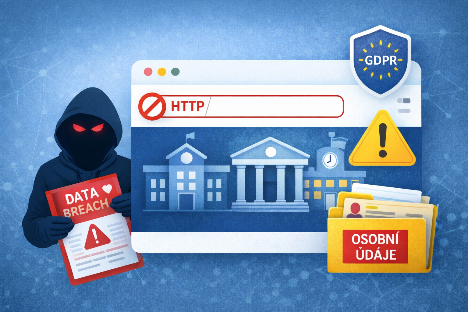 Weby obce, škol, školek bez HTTPS: právní riziko a zbytečný průšvih